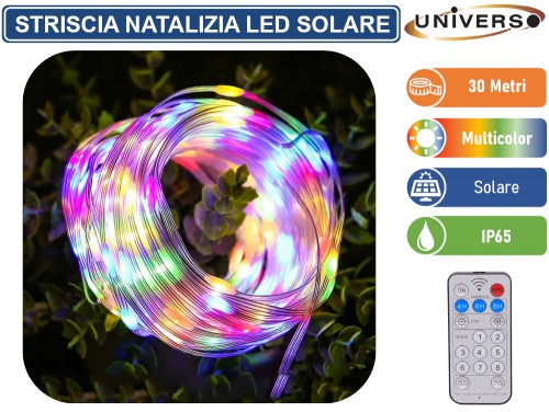 Striscia LED Solare COB Neon 24V 320 LEDs/m – Doppia Luminosità, IP67, Con Pannello 1200mAh, 8 Modalità, Per Giardino E Piscina