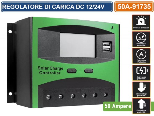 Regolatore di Carica Pannello Solare PWM 12V 24V 10A Display USB Crepu –  Oniroview