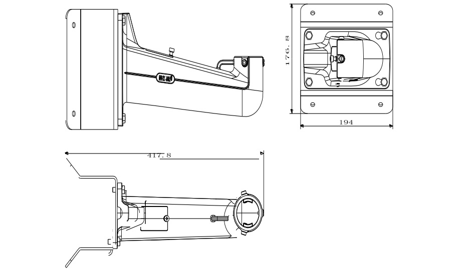 DS-1290ZJ-BL - Staffa di fissaggio per telecamere nascoste in plastica -  Hikvision 