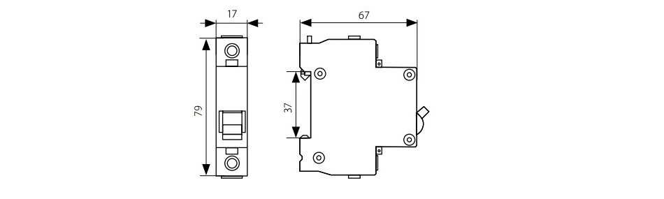 Interruttore Magnetotermico 1P+N 16A - 32A - P.I. : 6 kA 1 Modulo din -  SMEI sas