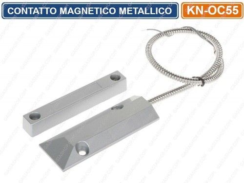 KN-OC55 - CONTATTO MAGNETICO METALLICO RINFORZATO PER PROTEZIONE CANCELLI  PORTE BASCULANTI - Gasiashop