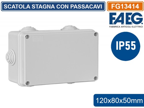 SCATOLA DI DERIVAZIONE 120X80X50MM IP55