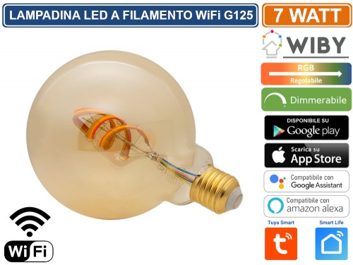 Gasiashop - G125-F-WIFILIC-TY-CCT - WIBY LAMPADINA LED G125 E27 A