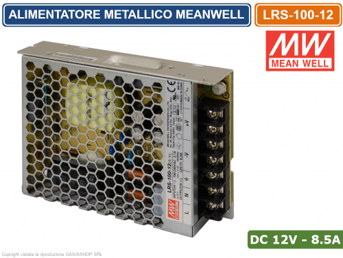 MeanWell LRS-100-24 , Alimentatore Lrs 100W 24V Dc : : Informatica