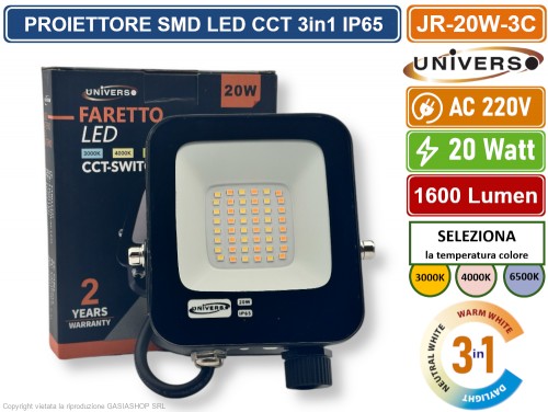 Proiettore LED Duracell 20W 1600 Lumen Con Sensore Di Movimento - Luce Esterna IP65 - 5
