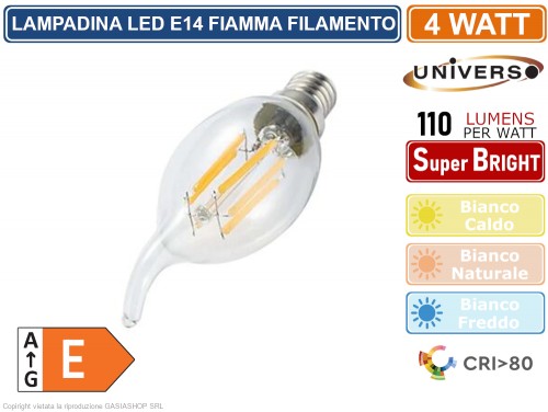 LAMPADINE LED E14 4 W WATT LAMPADINA Luce Fredda 6500K V-Tac 3 PEZZI