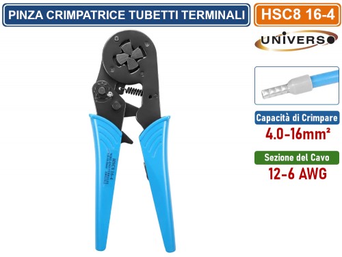 Pinza Crimpare A Cricchetto Per Capicorda Con 1200 Terminali 2.5-6.0 - Foto 2