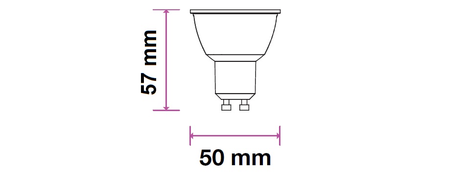 Gasiashop - VT-1975 - V-TAC VT-1975 LAMPADINA LED GU10 4,5W FARETTO  SPOTLIGHT 100° - SKU 211685 / 211686 / 211687