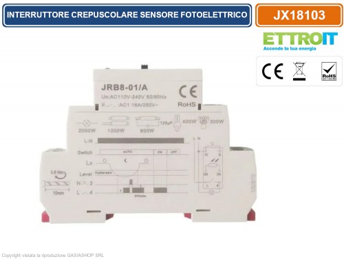 Trade Shop - Mini Interruttore Sensore Crepuscolare 6a 220v Per Lampade Faro Faretto Led | Leroy - Foto 9