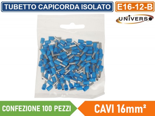 1030180 - KIT 225 PZ CAPICORDA ISOLANTE BLU A FORCELLA 4 MM PER CAVO  ELETTRICO - FAUSTORICAMBI