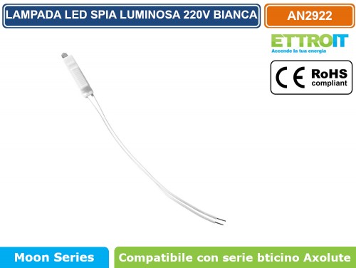 Spia Luminosa al Neon Rossa Compatibile Bticino Axolute 230V Antracite