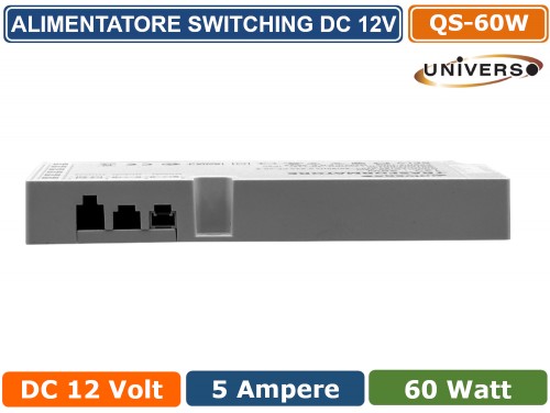 Alimentatore Spina AC DC Regolabile 3-12V 60W Trasformatore