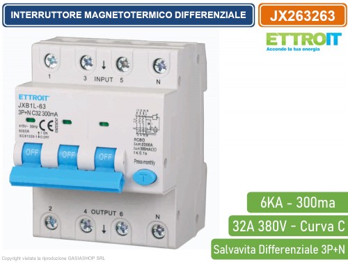 RoadEu - Presa CEE 32A 5 poli con interruttore principale 0-1 – Distributore di corrente trifase IP44 per montaggio a parete – con blocco di accesso – per officina, cantieri, industria