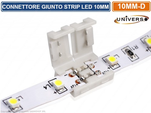 Clip per connettore rapido 2pin 10mm striscia LED monocolore