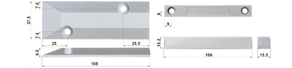 Sensore Magnetico Per Porte - Contatto Reed Cablato, NC, Per Allarmi, Distanza 50-70mm, Applicazioni Sicurezza - Foto 10