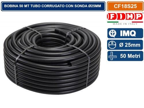 Tubo Corrugato Nero - Matassa Da 50 Metri Per Impianti Elettrici E Idraulici - Foto 5