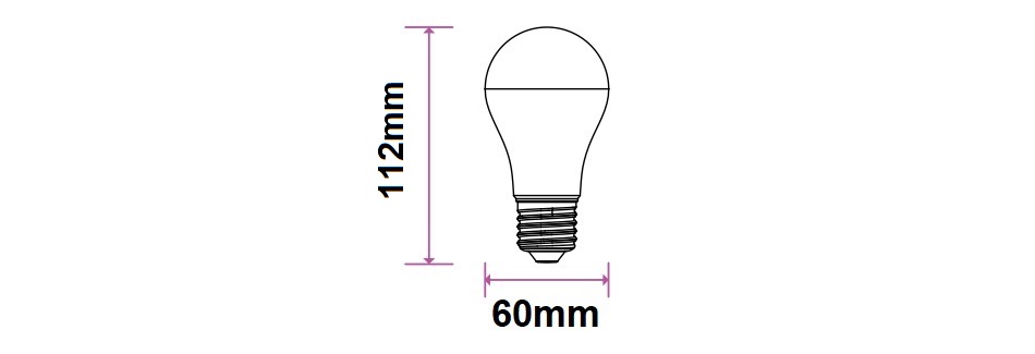 V-TAC VT-2099 Lampadina LED 8.5W E27 Bulb A60 bianco caldo 3000K - SKU  217260