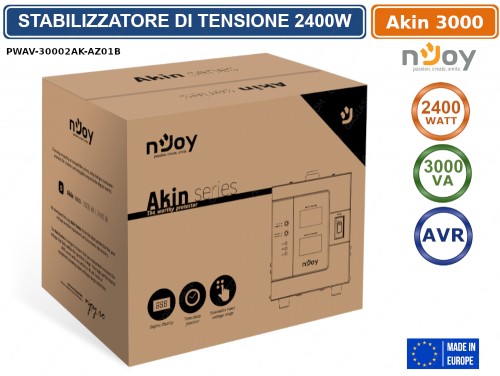 PWAV-30002AK-AZ01B - STABILIZZATORE DI TENSIONE 3000VA 2400 WATT AVR  DISPLAY LCD - Gasiashop