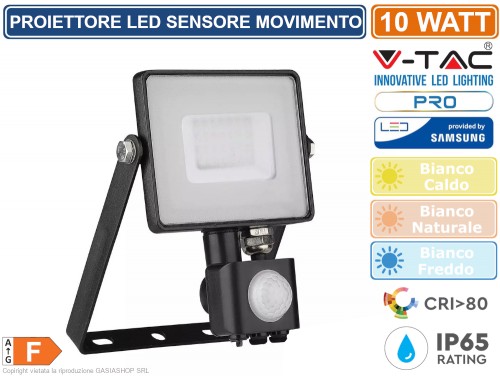 V-TAC SKU LED502 FARO LED 10W FREDDO BATTERIE SOS E USB CHIP SAMSUNG VT-11-R