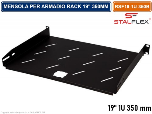 Connetto RIPIANO Armadio 19 1 Unita' PROFONDITA' 250 MM. (Universale)  Colore Nero : : Informatica