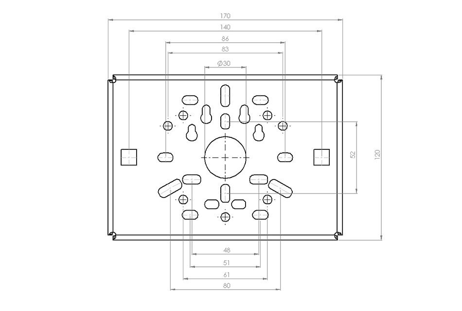 Gasiashop - CH-W - STAFFA SUPPORTO DA PALO IN ACCIAIO ZINCATO PER  TELECAMERA DOME BULLET SPEED DOME