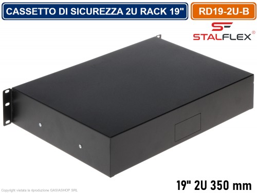 Cassetto Porta Documenti Rack 19 2U Con Chiave Di Sicurezza