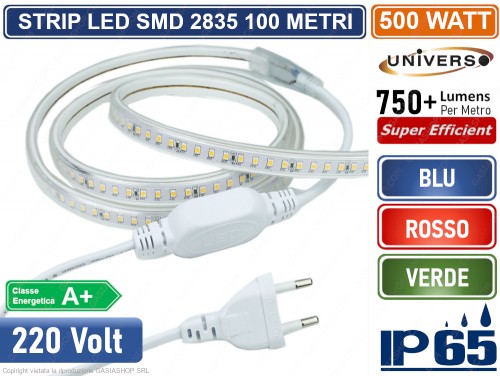 Strip led 2835 220V luce naturale 2835-W120N 2835-220v-w120n