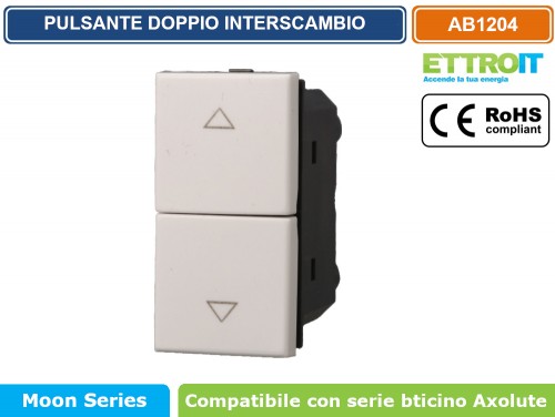 Pulsante grigio 10A 250V compatibile Vimar Plana