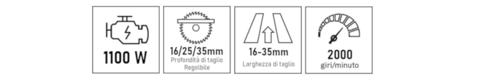 Fresa A Scanalatura Per Muri 1100W - Taglio Fino A 30mm Di Profondità Con Aspirazione Polvere