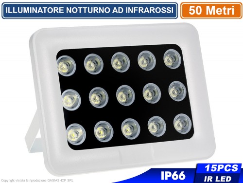 ILLUMINATORE faro INFRAROSSI PER TELECAMERE 75m - 120° - IP66 – Casatech  shop