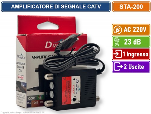 Televes 552240 - Amplificatore per uso domestico, 2 uscite TV, frequenza: 47-790 MHz, guadagno: 20 db