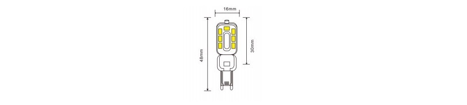 Gasiashop - G9-09O - MINI LAMPADINA BULB LED SMD 2835 G9 2.5W 220 LUMEN  3000K - 4000K - 6500K