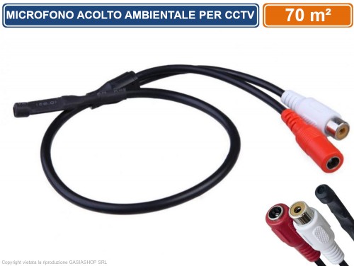 Gasiashop - 312MI-83891 - MICROFONO MODULO AUDIO A SONDA OMNIDIREZIONALE PER  TELECAMERE DI VIDEOSORVEGLIANZA