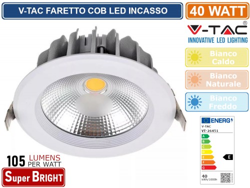Faretto da Incasso LED Inox - 7W – IP65 – CCT - COB - Ø90mm