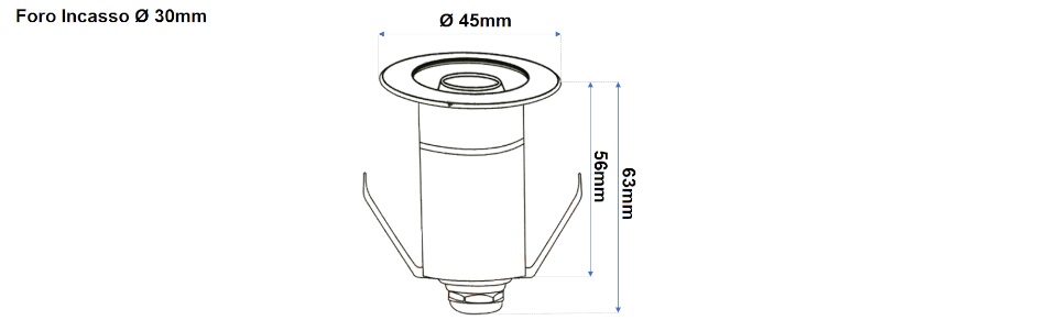 Kit da 10 faretti a led da incasso per esterni potenza 3W 300LM segnapasso  calpe - - SEGNAPASSO E FARETTI CALPESTABILI