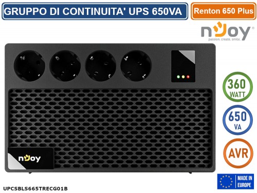 Gruppo Di Continuità UPS Online Onda Sinusoidale Pura 1000VA Echo Pro  Pellet Server Njoy della