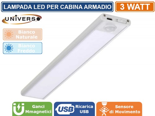 Gasiashop - 18650 - LAMPADA D'EMERGENZA A LED ANTI BLACK OUT 3.8 WATT 130  LM GRADO PROTEZIONE IP40